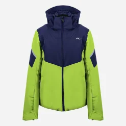 KJUS Jackets-Boys' Speed Racer Jacket Stem Green/Atlanta Blue
