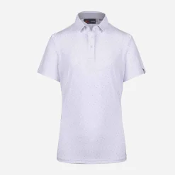 KJUS Polos-Girls' Printed Polo S/S White/Alloy