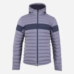 KJUS Jackets & Vests-Men'S Blackcomb Hooded Jacket Steel Grey Melange/Deep Space