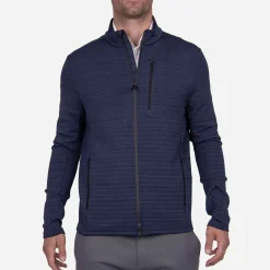 KJUS Midlayers & Sweaters-Men'S Colton Midlayer Jacket Atlanta Blue Melange/Atlanta Blue