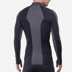 KJUS Base Layers-Men'S Freelite Baselayer L/S Deep Space/Steel Grey