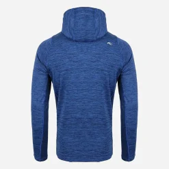 KJUS Activewear-Men'S Liam Hooded Midlayer Half-Zip Bright Blue