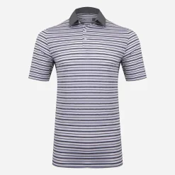 KJUS Polos-Men'S Luis Multi Stripe Polo S/S White/Metal Grey