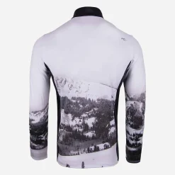 KJUS Midlayers & Sweaters-Men'S Revel Printed Midlayer Half-Zip White/Black