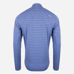 KJUS Polos-Men'S Soren Melange Stripe Polo L/S Bright Blue/Atlanta Blue