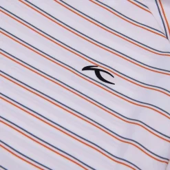 KJUS Polos-Men'S Soren Multi Stripe Polo S/S White/Kjus Orange