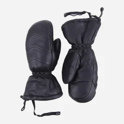 KJUS Accessories-Unisex Leather Mitten Black