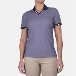 KJUS Polos-Women'S Bailey V-Neck Polo S/S Atlanta Blue