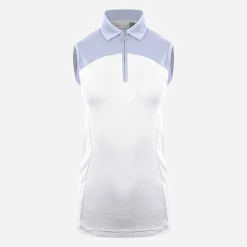 KJUS Polos-Women'S Callie Polo S/L White/Crystal Blue