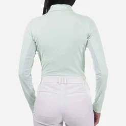 KJUS Polos-Women'S Elena Cooling Polo L/S Cucumber Ice
