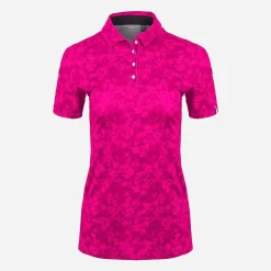 KJUS Polos-Women'S Enya Printed Polo S/S Cranberry