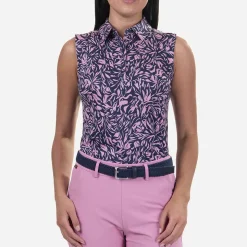 KJUS Polos-Women'S Eve Polo S/L Pink Sorbet/Atlanta Blue