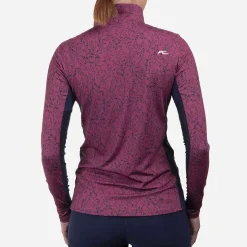 KJUS Midlayers & Sweaters-Women'S Sunshine Printed Half-Zip Red Plum/Atlanta Blue
